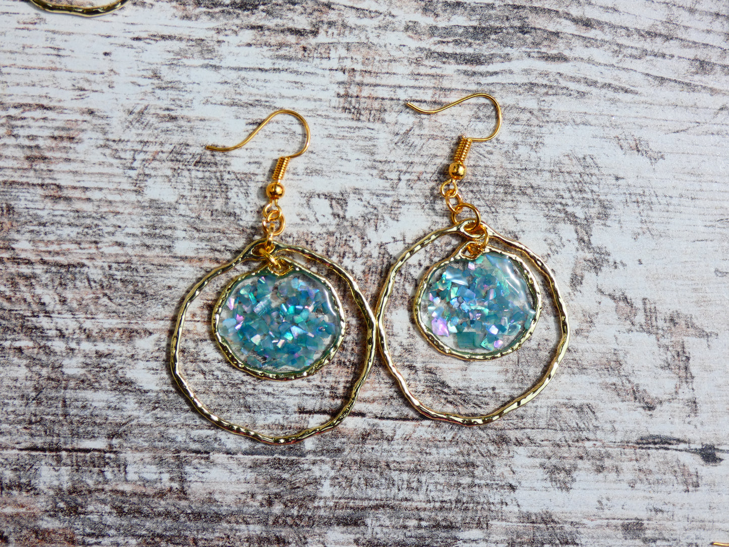 Double Hoop Earrings with Stones