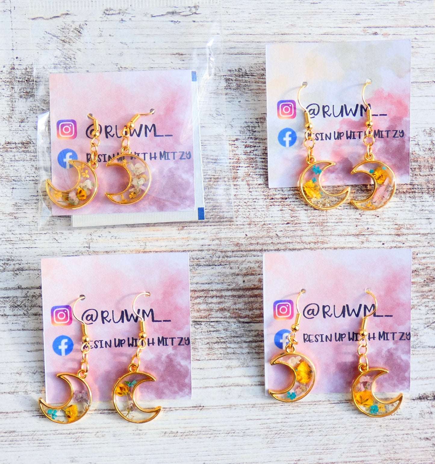 Moon Flower Earrings