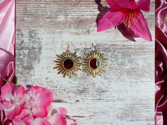 Sun Mirror Earrings (Acrylic)