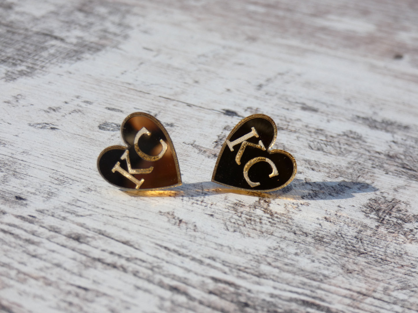 KC Heart Studs