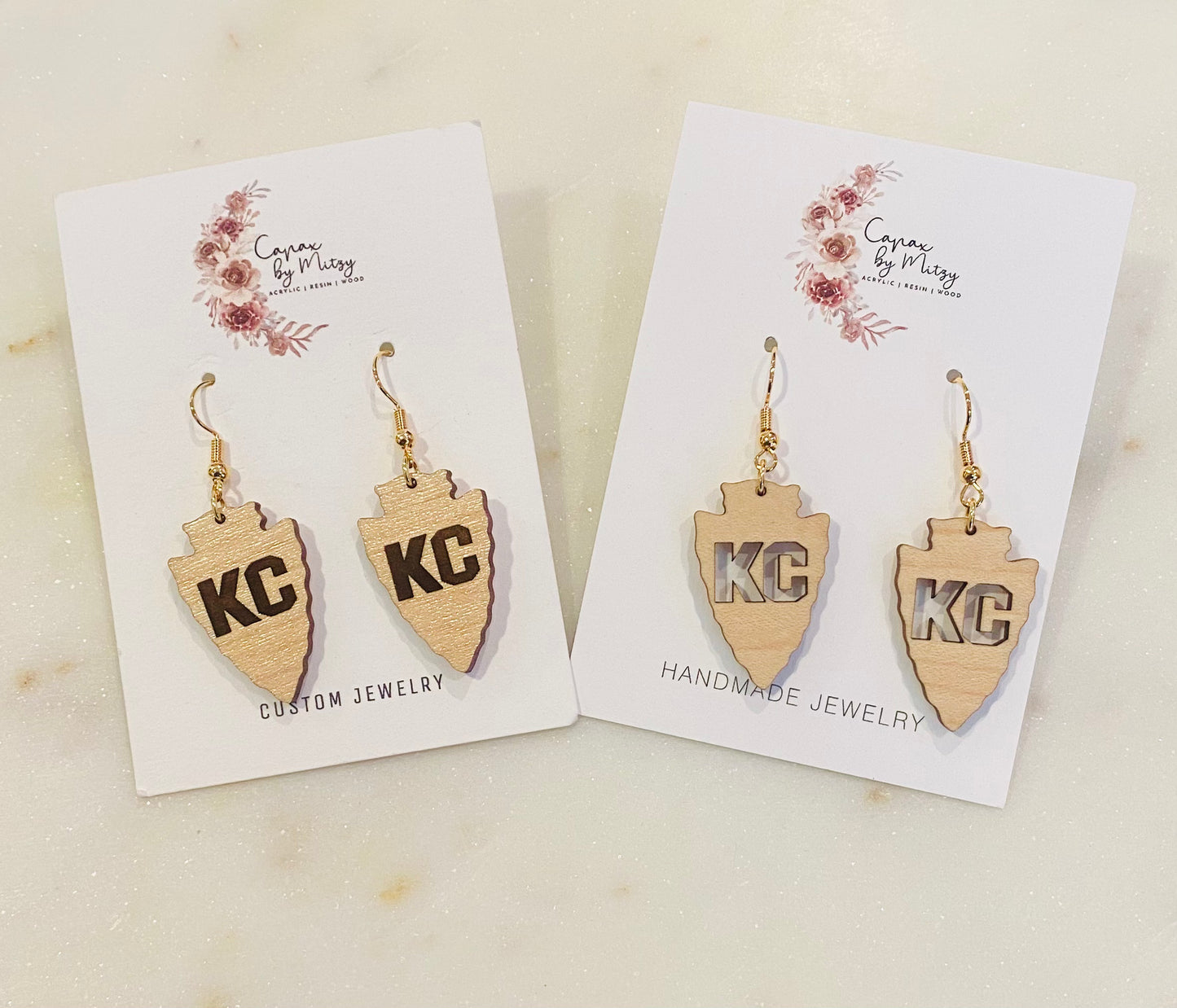 Arrowhead KC Wood Earrings