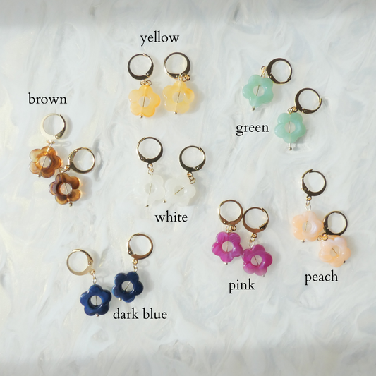 Acrylic Flower Earrings (Small)